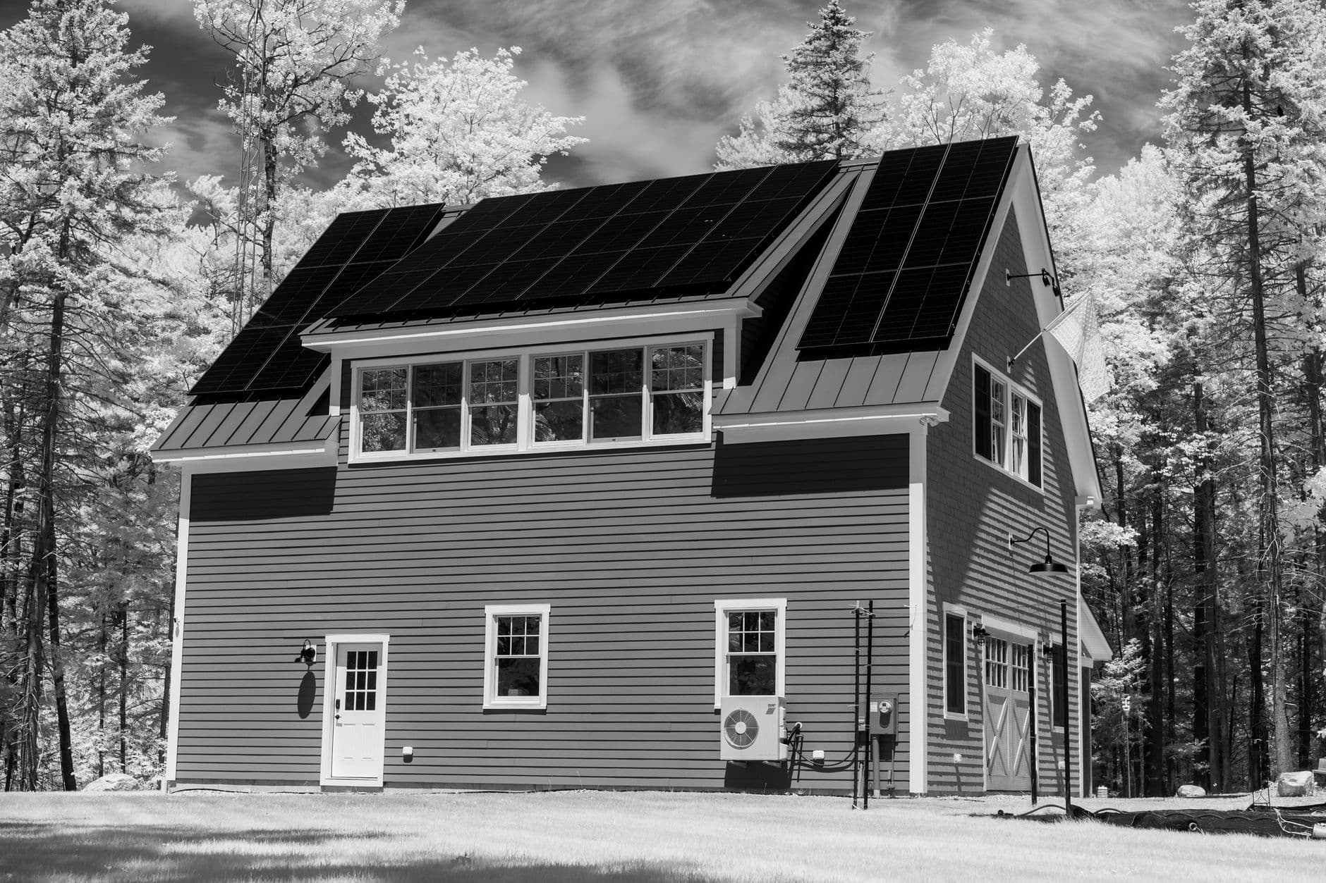 solar panels on roof
